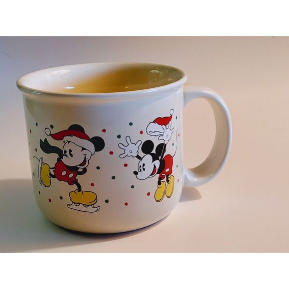 Vintage‎ Mickey Mouse Christmas Hallmark Disney 15 oz Coffee MUG Hot Tea Cup - Picture 3 of 5